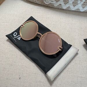 Rose Gold Quay Australia Ukiyo Round Lens Sunglasses